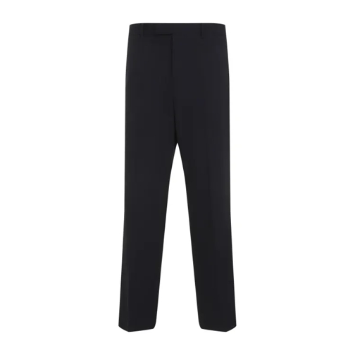 The Row Dark Navy-Blue Wool Elijah Pants Blue 