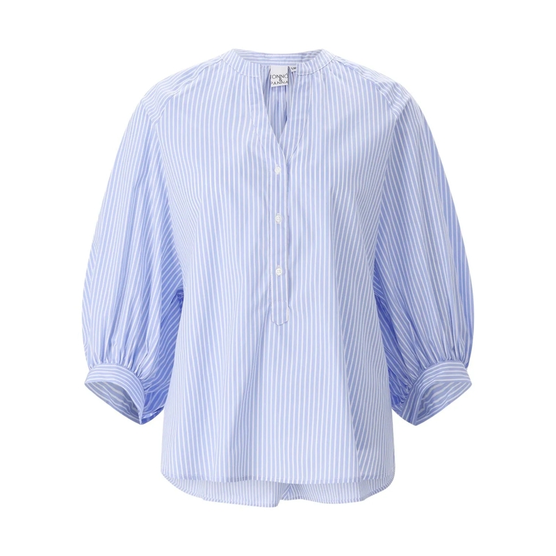 Emily can den Bergh Bluse Gestreifte Bluse blau