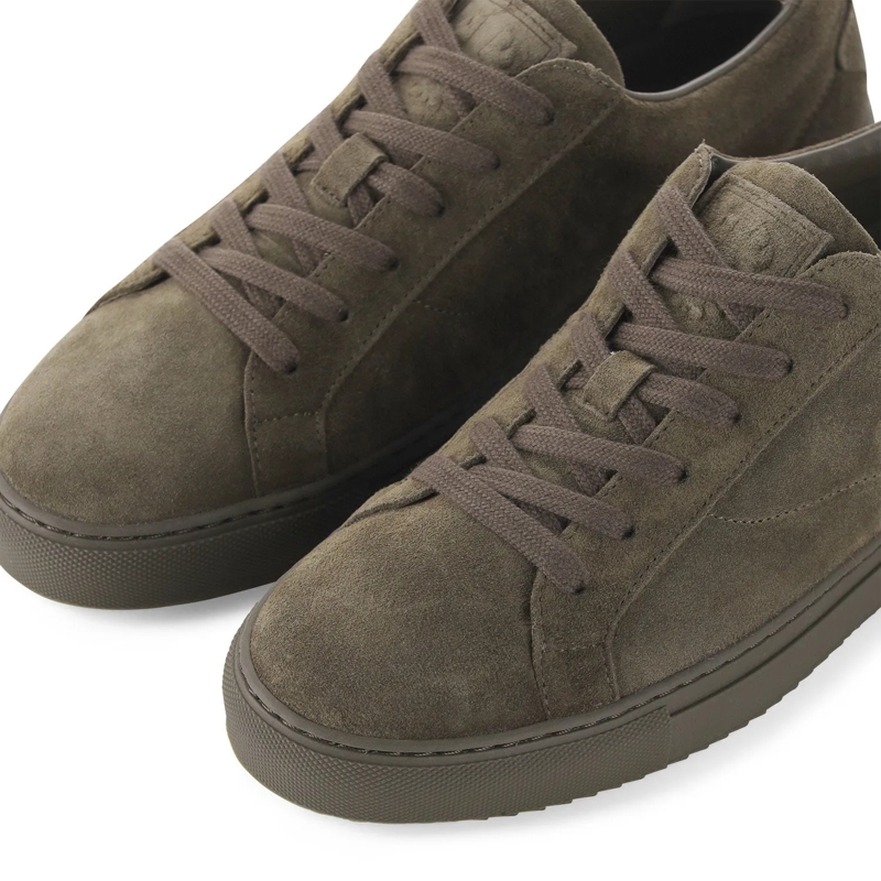 Belstaff Schnürschuhe Sneaker aus Veloursleder grün(Image 3)