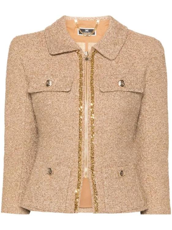 Elisabetta Franchi - Jackets Golden - Größe 42 - brown