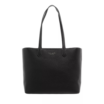 Veronique Black Leather Tote Bag