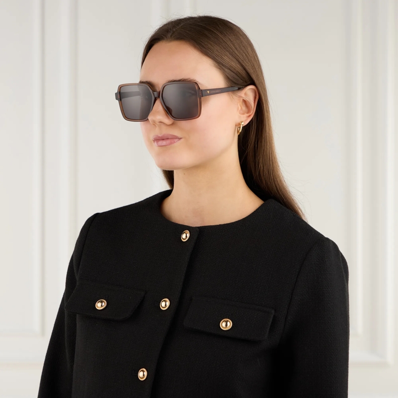Bottega Veneta Sonnenbrille BV1317SK-004 Brown-Brown-Grey(Image 2)
