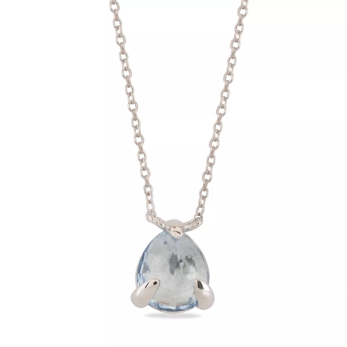 Little Luxuries by VILMAS Amoretti Necklace Crystal Drop Rhodium Plated Kort halsband