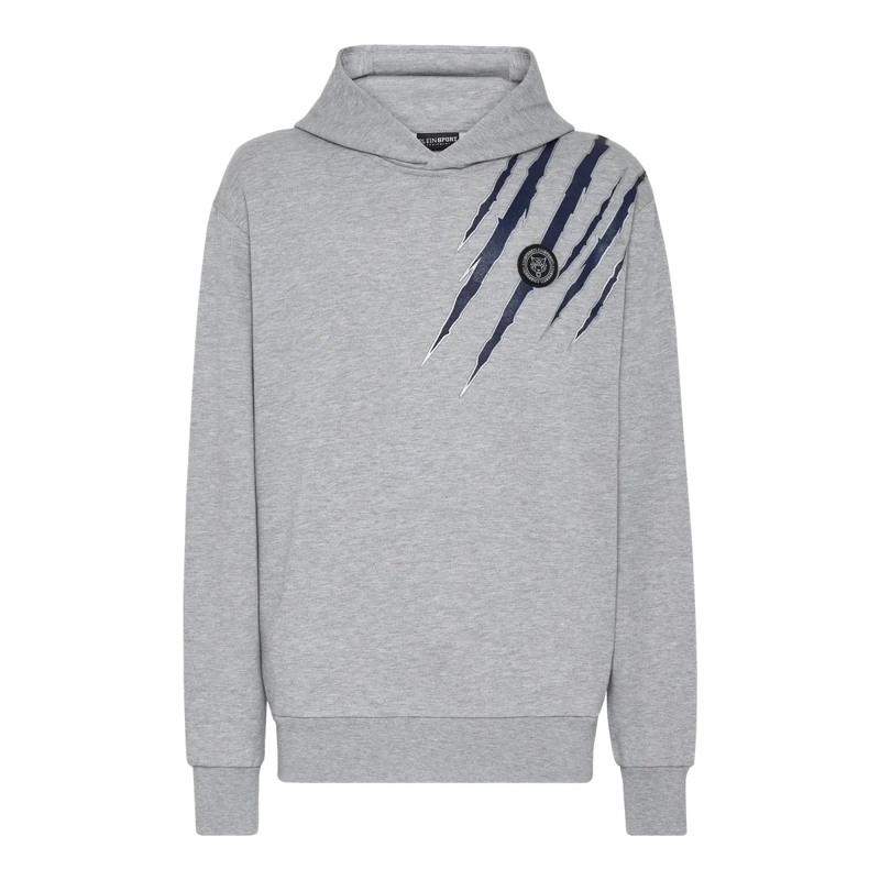 Plein Sport Top Sweatshirt Mit Kapuze Scratch grau