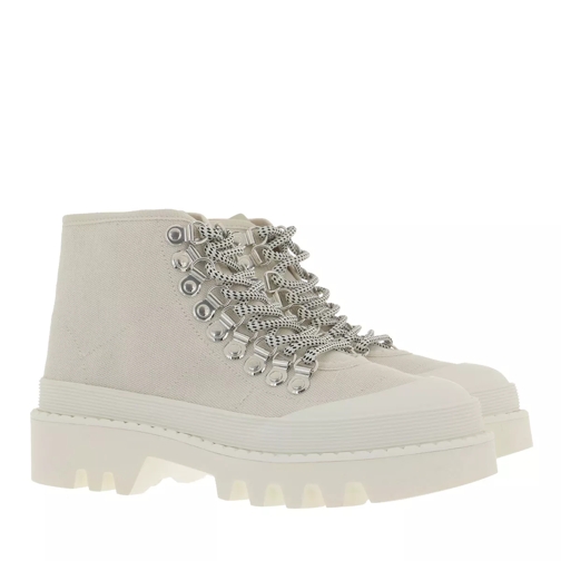 Proenza Schouler Canvas High-Top Sneakers  Natural/Off White Bottes à lacets