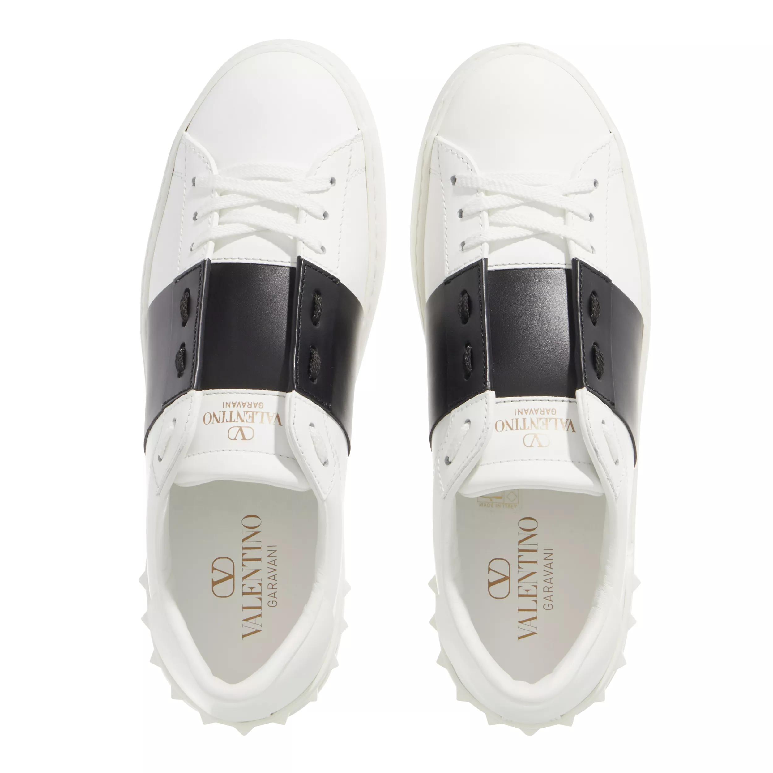 Valentino Garavani Lace Up Sneakers White Black Low Top Sneaker