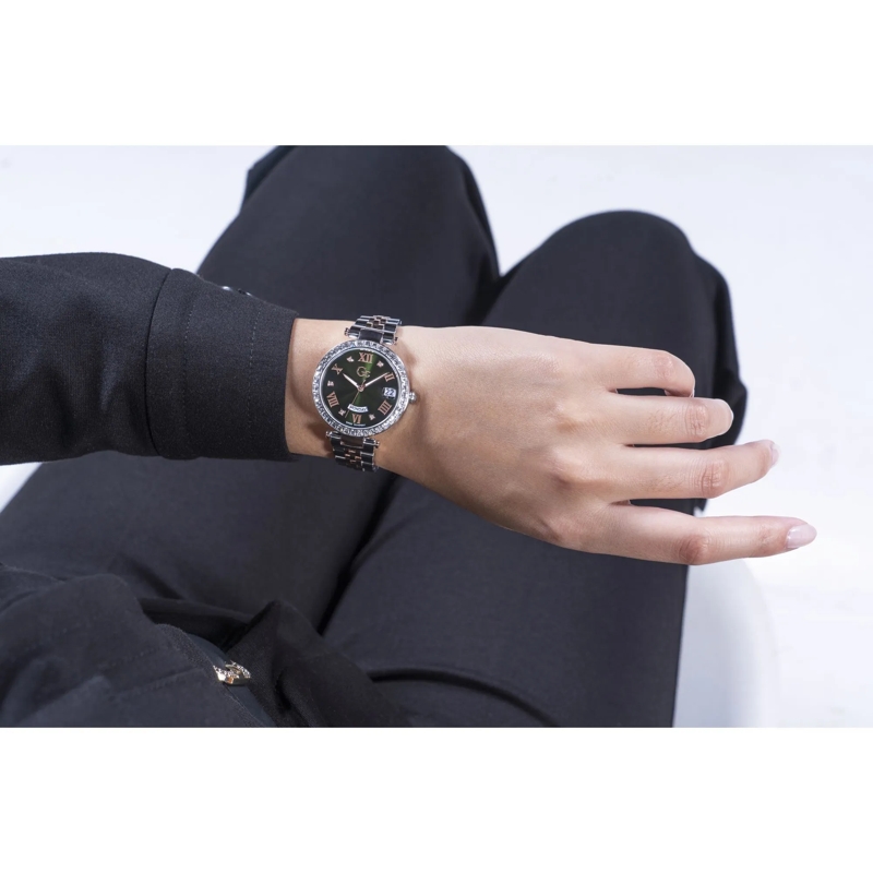 GC Automatikuhr Quarz Tages- Und Datumsuhr Gc Flair Crystal silber(Image 2)