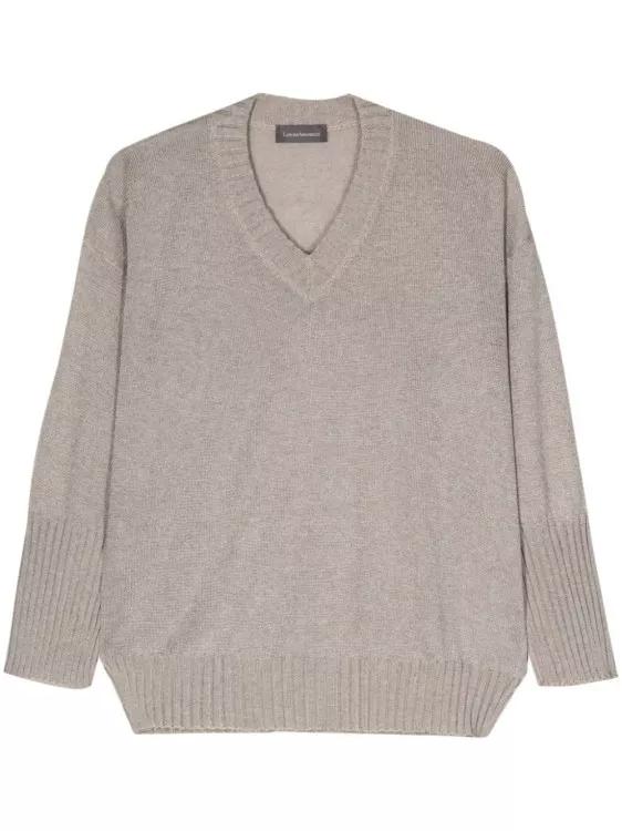 Lorena Antoniazzi - Metallic-Threading Knitted Jumper - Größe 44 - gray