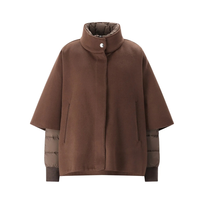 Moorer Blazer Steppjacke Resia mit Cape Dunkelbraun