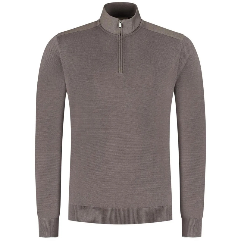 Paul & Shark  Men's Knitted Wool Zipped Sweater braun