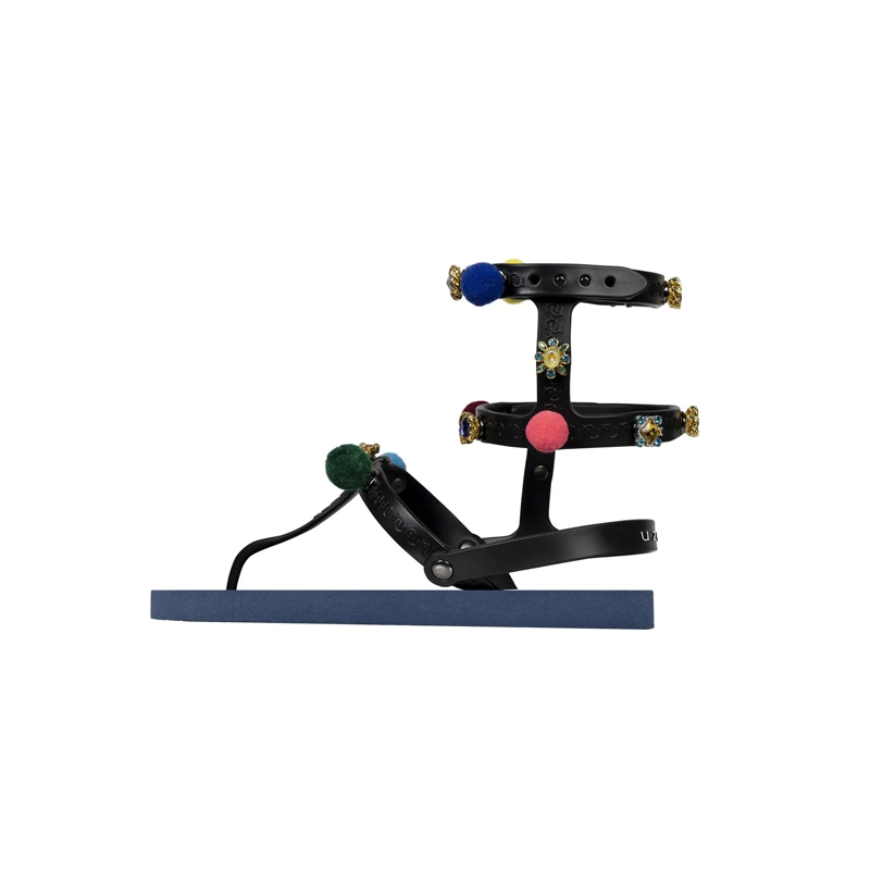 UZURII Flip Flops Zehentrenner Mondriaan Colorful Black marineblau