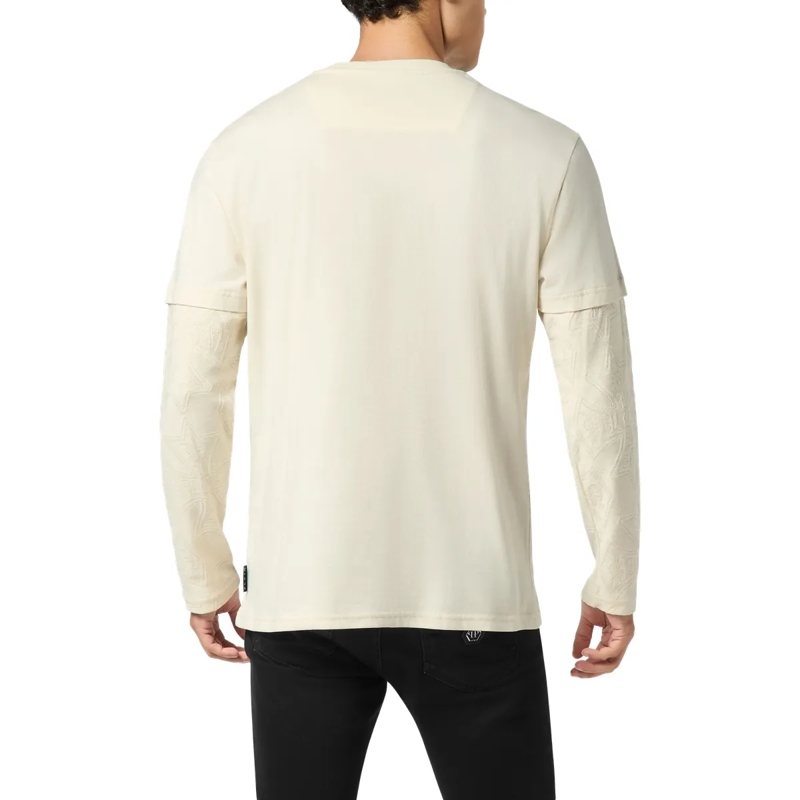 Philipp Plein T-Shirt T-Shirt Rundhalsausschnitt Ls Crest beige(Image 2)