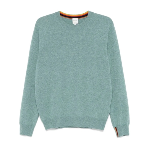 Paul Smith Pullover Medium Blue Cashmere Sweater Blue