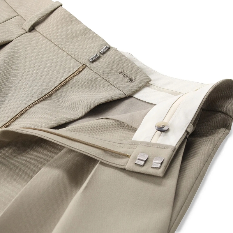 Saint Laurent Freizeithose Weite Hose aus Wolle und Seide braun(Image 4)