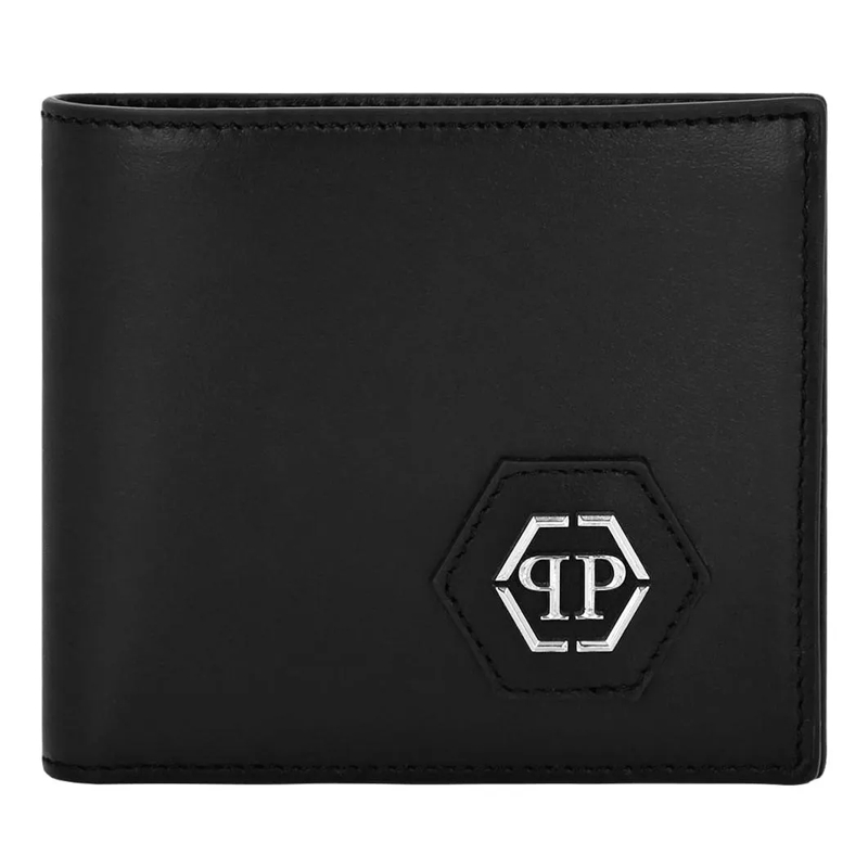 Philipp Plein Bi-Fold-Portemonnaie Geldbörse Hexagon schwarz