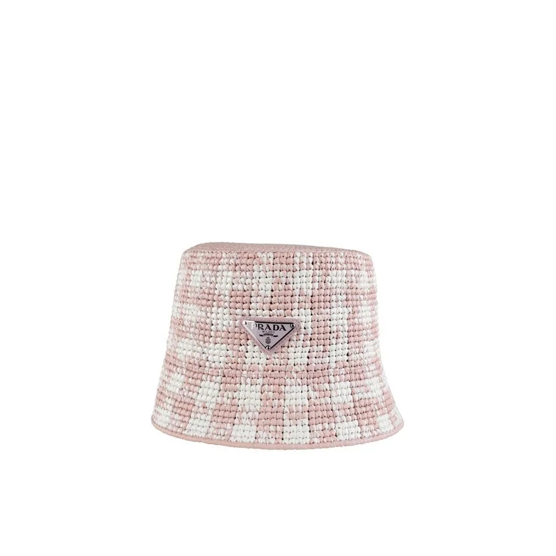 Prada Hoed Checkered Pink Bob Hat Pink