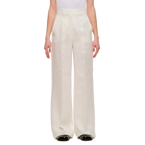 Max Mara  Hangar Linen Pants White