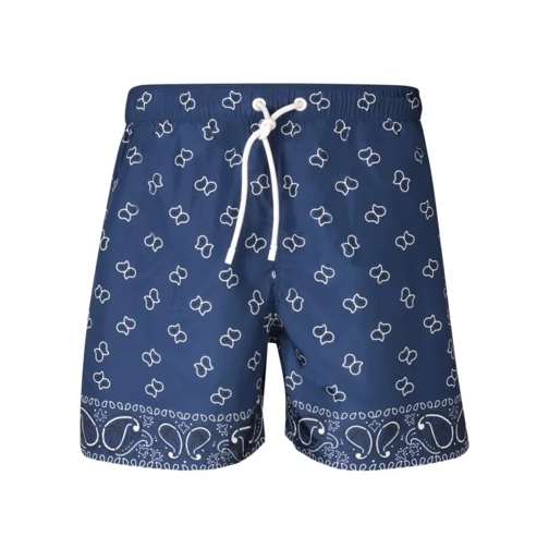 Palm Angels All-Over Print Beach Boxer Shorts Blue 