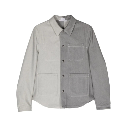 Thom Browne Hemden Two-Tone Button-Up Shirt Grey