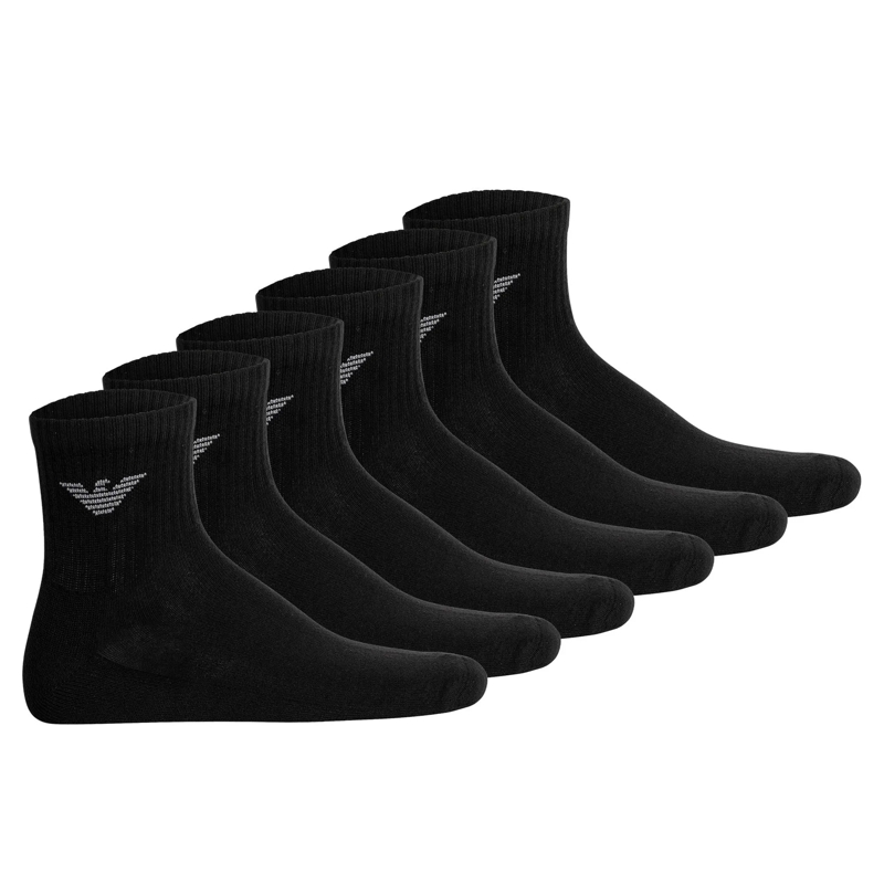 Emporio Armani  SPORTY SPONGE 6P 6er Pack schwarz