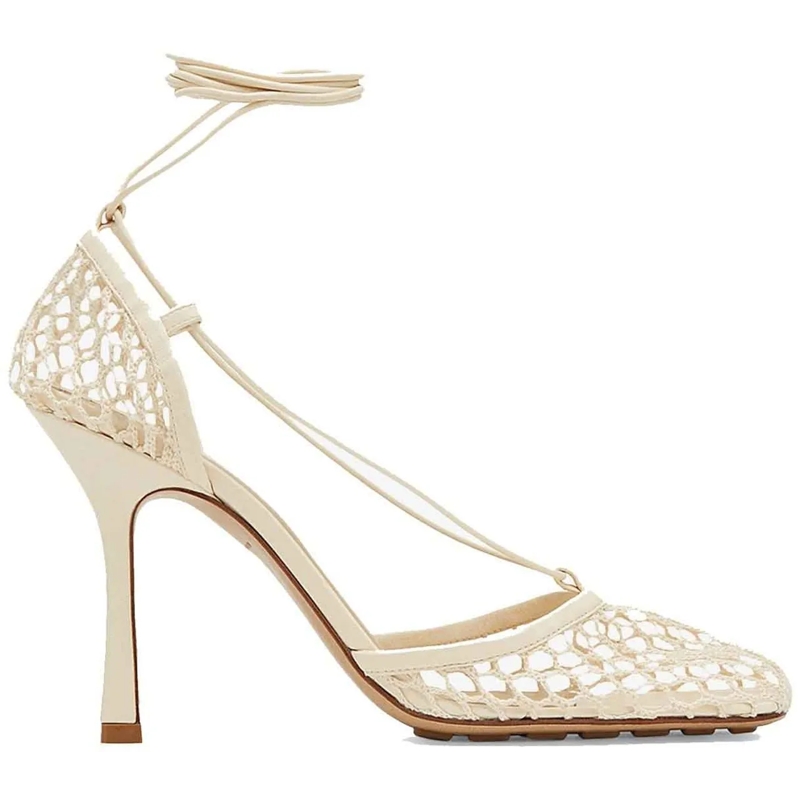 Bottega Veneta T-Shirt Bottega Veneta Mesh pumps weiß