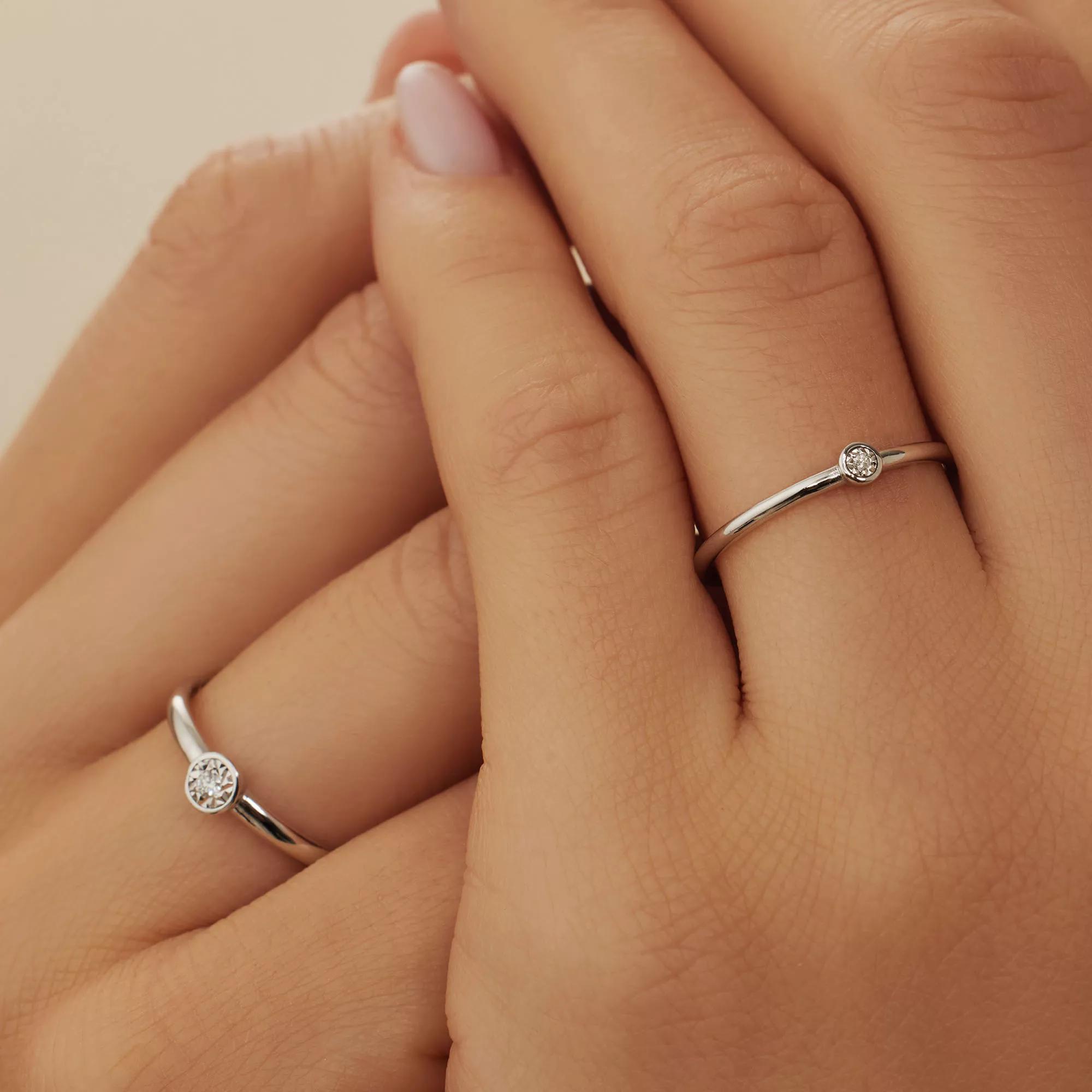 Thumbnail - Isabel Bernard Ring - De La Paix Inaya 585 Weißgold Ring - Gr. 58 - in Weiß - für Damen