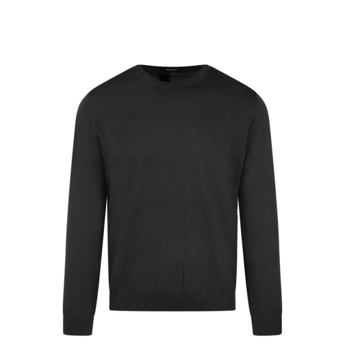 Drumohr Cotton Knit Sweater Black 