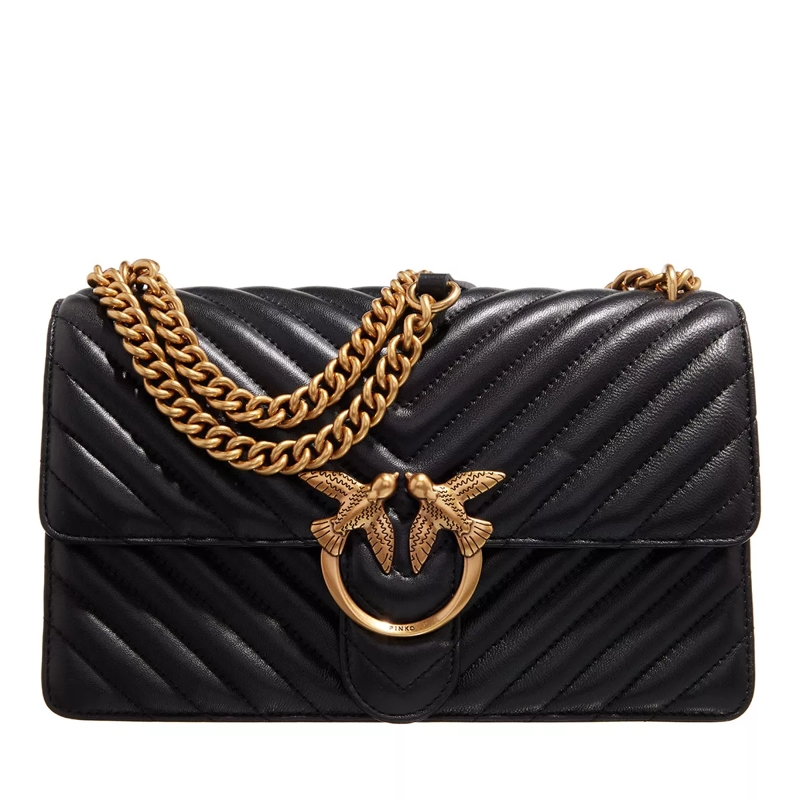 Pinko Crossbody Bag Love One Classic Dc Nero-Antique Gold