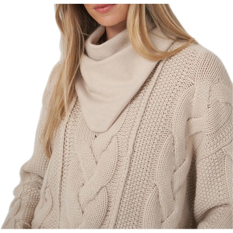 REPEAT CASHMERE Écharpe en laine Cashmere bandana beige