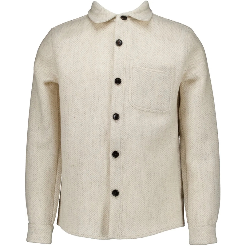 PROFUOMO Gilet Profuomo  Lange Mouw Overhemden Off White Ppwf3001 weiß