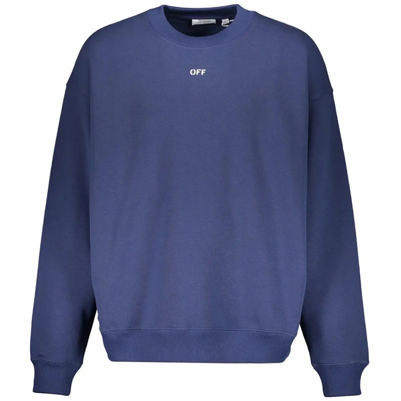 Off-White Legeres Oberteil Off-White Logo sweatshirt blau