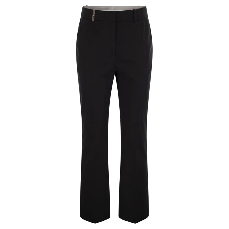 Peserico  Stretch Cotton Trousers Black