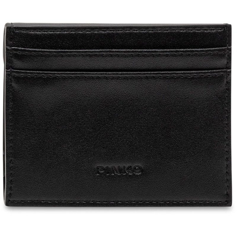 Pinko Geldbörse Portafoglio Saddle con Patta e Chiusura Frontale schwarz(Image 4)