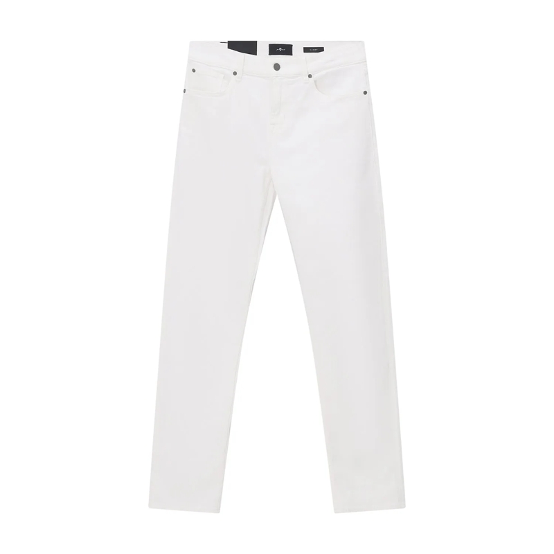 Seven for all Mankind Jeans Slim-Fit Hose aus Baumwoll-Mix weiß