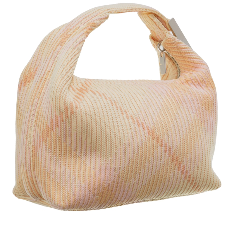 Burberry Hobo Bag Check Pattern Zipped Tote Bag Sherbet(Image 3)