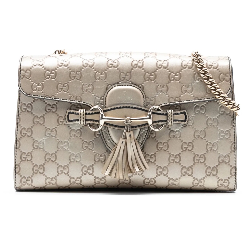 Gucci Schultertasche Medium Guccissima Emily Shoulder Bag gold