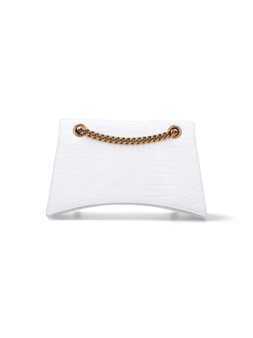 Balenciaga Hobo bags Small 'Crush' Shoulder Bag – White in wit