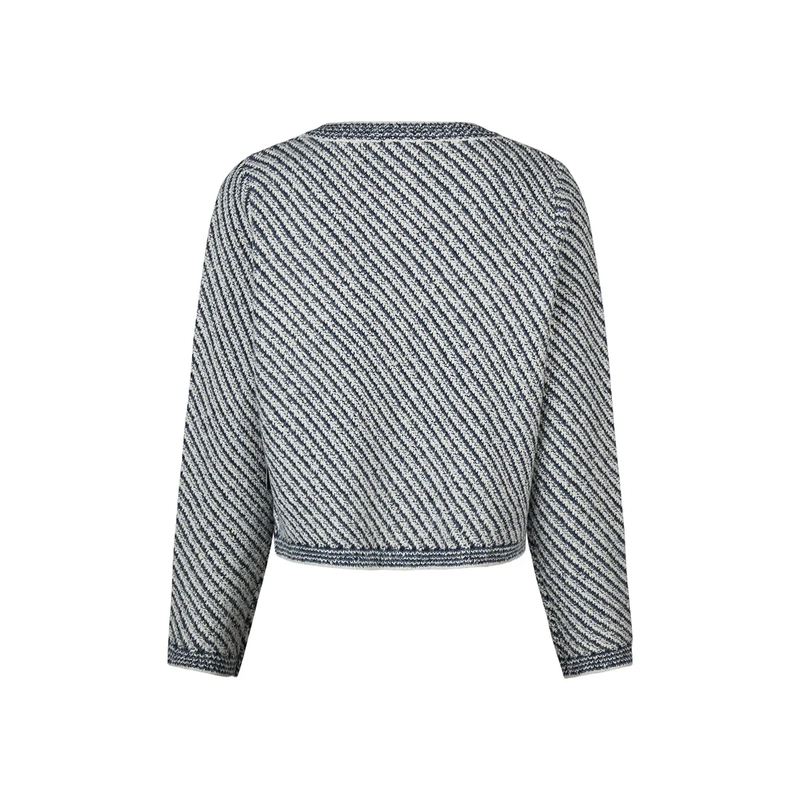 Marc Aurel Jacke Strickjacke- Aufgesetzte Taschen- Metallknöpfe blau(Image 5)