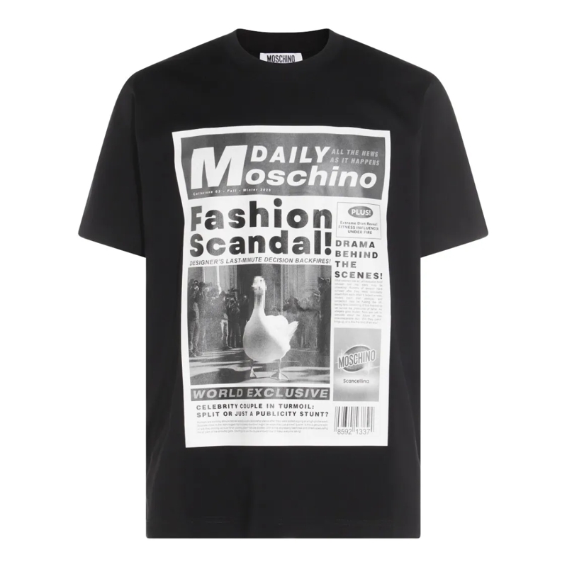 Moschino T-Shirt Black Cotton T-Shirt Black