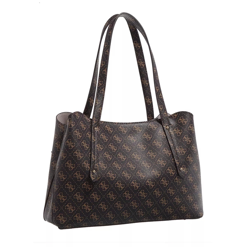 Guess Sac à provisions Eco Brenton Girlfriend Satchel Brown Logo(Image 4)