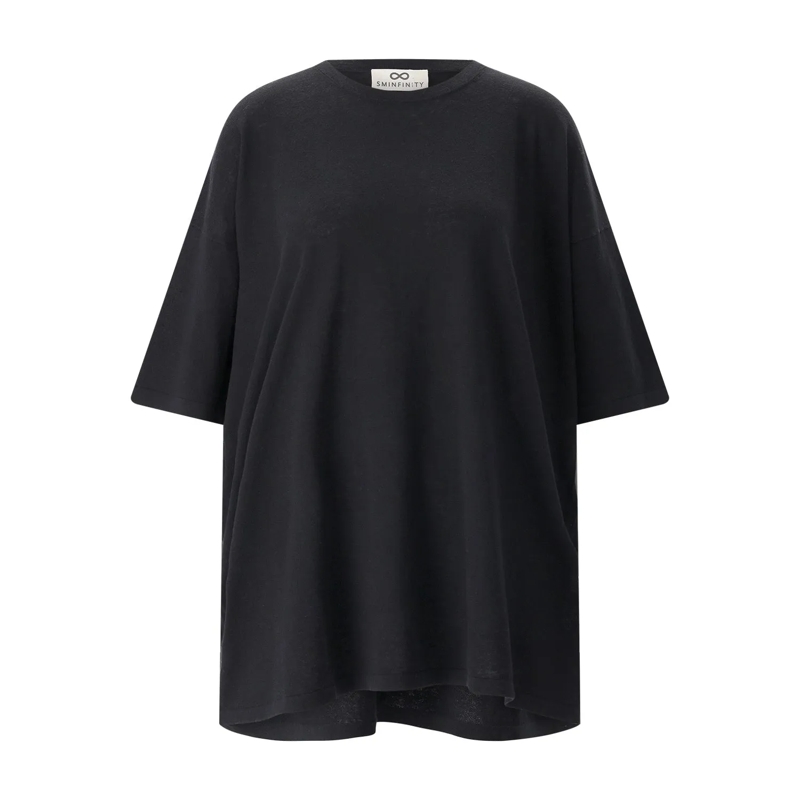 Sminfinity T-Shirt T-Shirt aus Leinenmix weiß(Image 4)