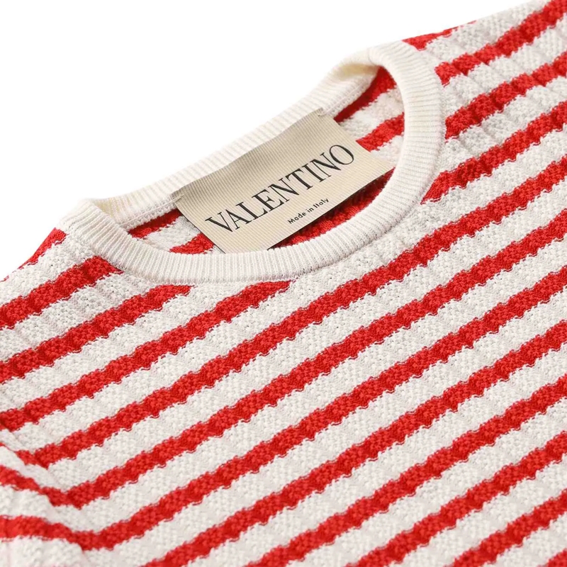 Valentino Garavani T-Shirt Gestreiftes T-Shirt rot(Image 4)