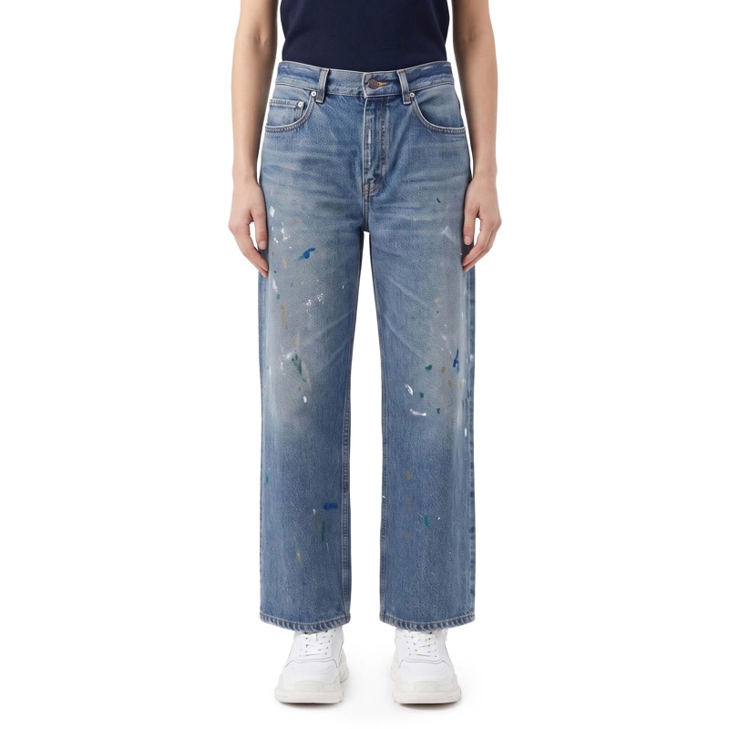 Balenciaga Jeans Relaxed-Fit Jeans aus Baumwolle blau(Image 2)