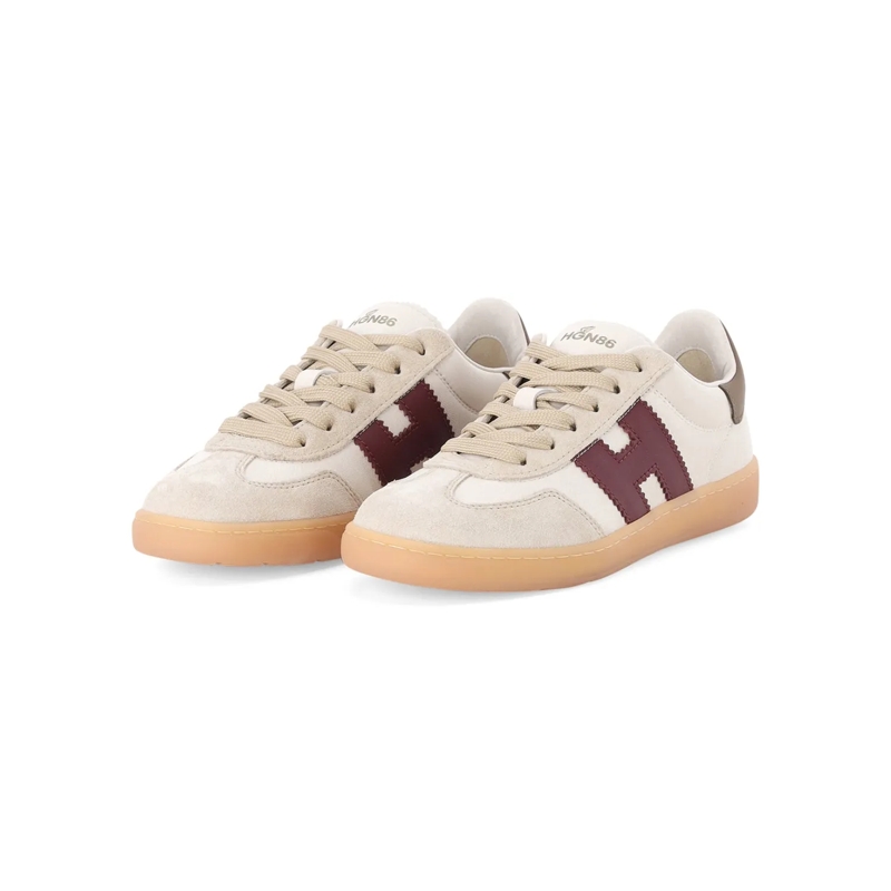 Hogan Schnürschuhe Sneaker Cool aus Leder beige