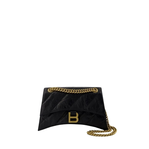 Balenciaga Crush Chain S Shoulder Bag - Leather - Black Black Axelremsväska