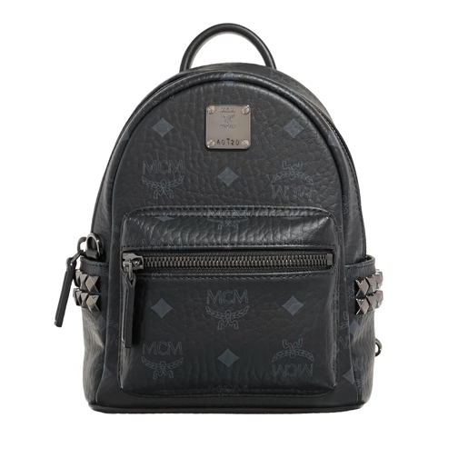 MCM Backpack Mini Backpack Visetos Monogram Black