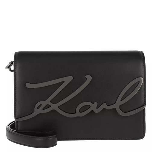 Karl Lagerfeld K/Signature Shoulderbag Black/Gun Metal Satchel