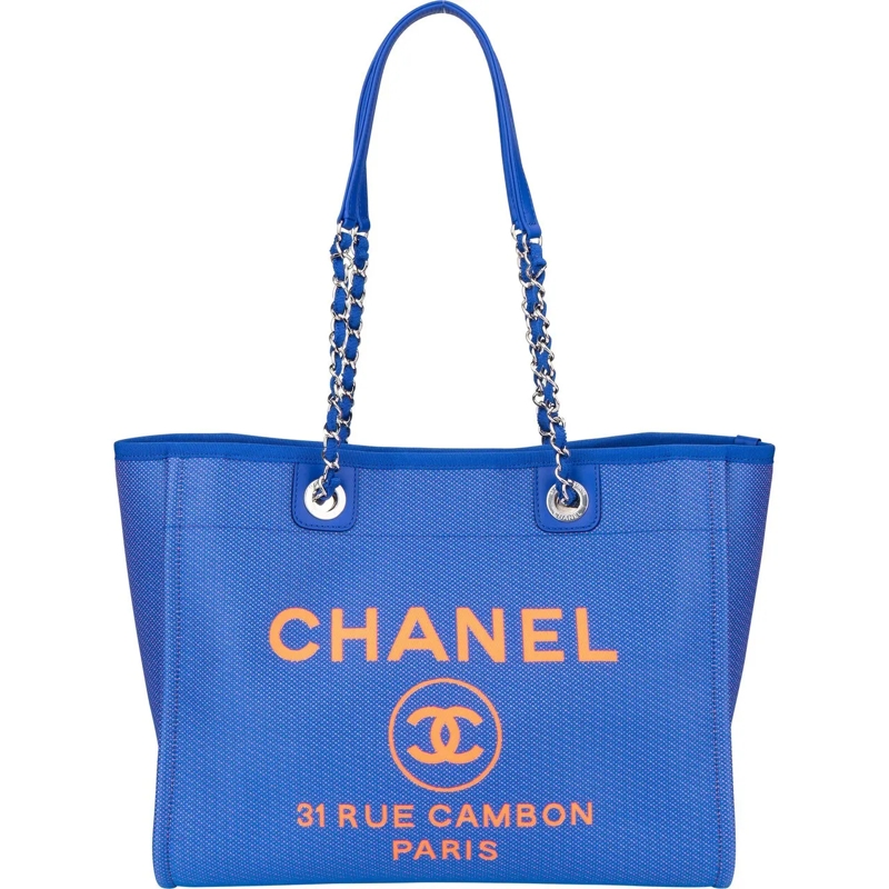 Chanel Sac à bandoulière Chanel Neon Deauville Shoulder Bag blau