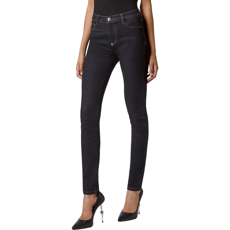 Philipp Plein Skinny-Leg-Jeans Jeggings dunkel-blau(Image 4)