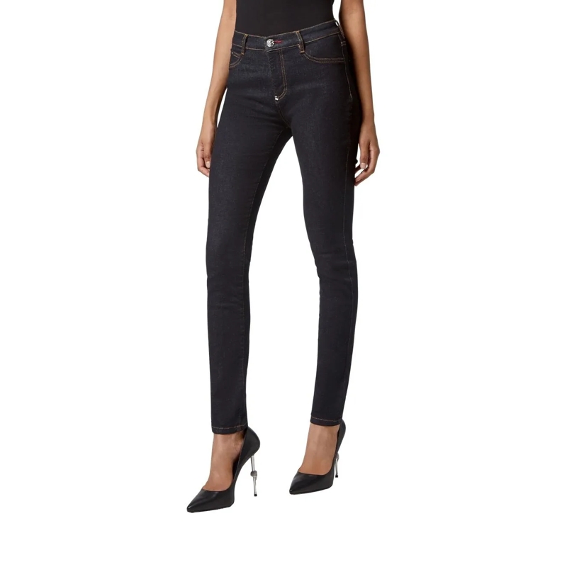 Philipp Plein Skinny-Leg-Jeans Jeggings dunkel-blau(Image 4)